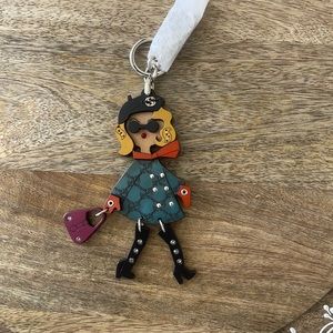 Gucci Lady key ring charm. new with tags